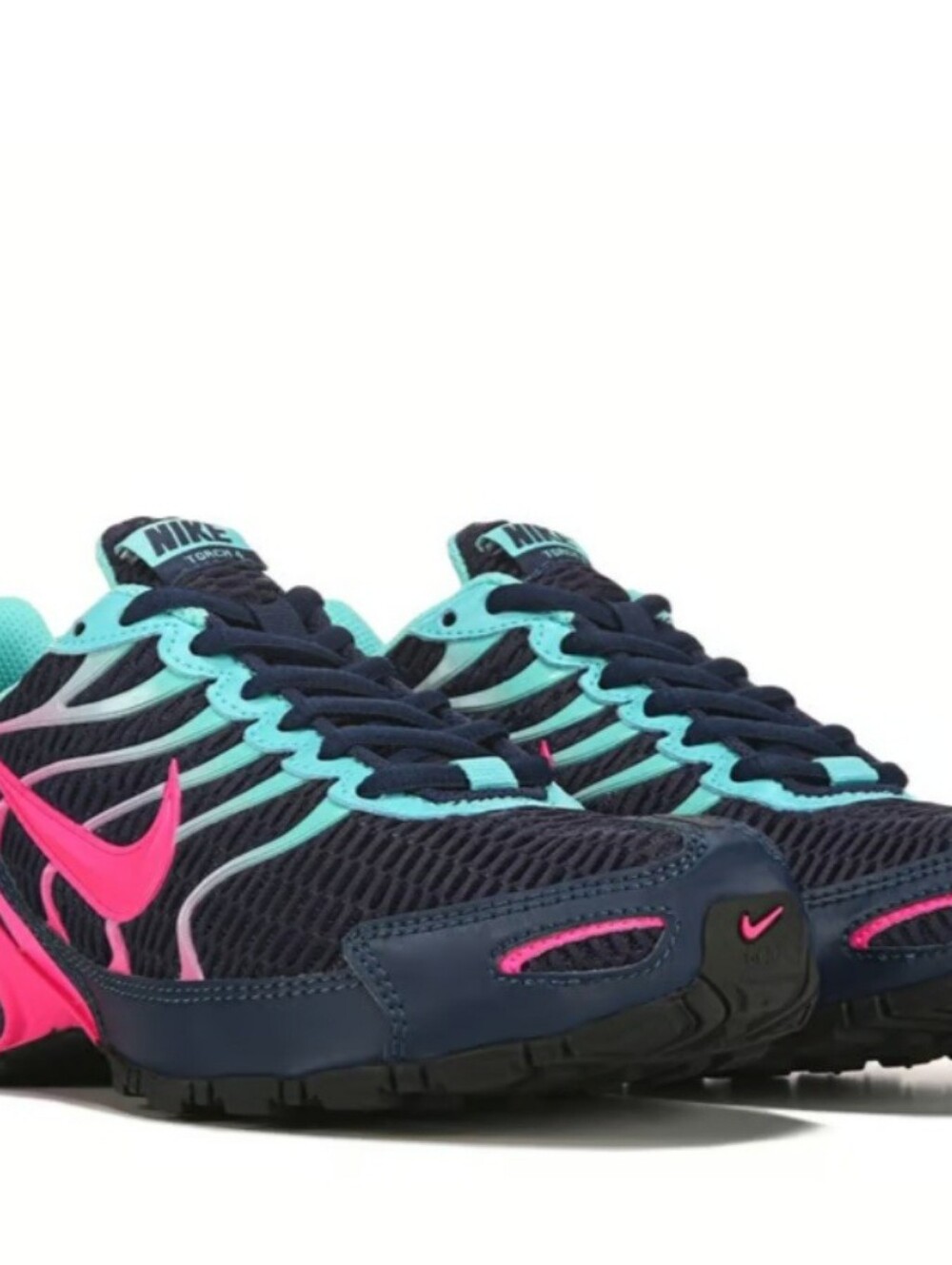 Nike Women's Beautiful Navy Teal Pink Running Sneakers Size 9